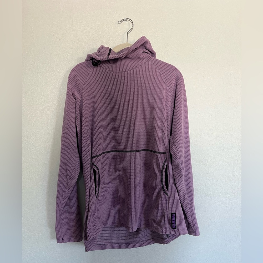 Women’s L - Melanzana Micro Grid Hoodie v2 - Bloom Purple - Gently Used